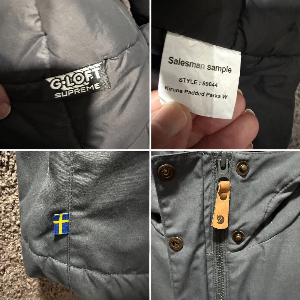 Fjallraven Kiruna Padded Parka Women S Blue Excellent G-1000 Insulated - Picture 6 of 7